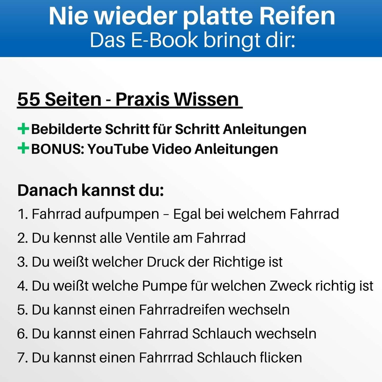 E-Book: 9 Tipps "Nie wieder Platte Reifen"