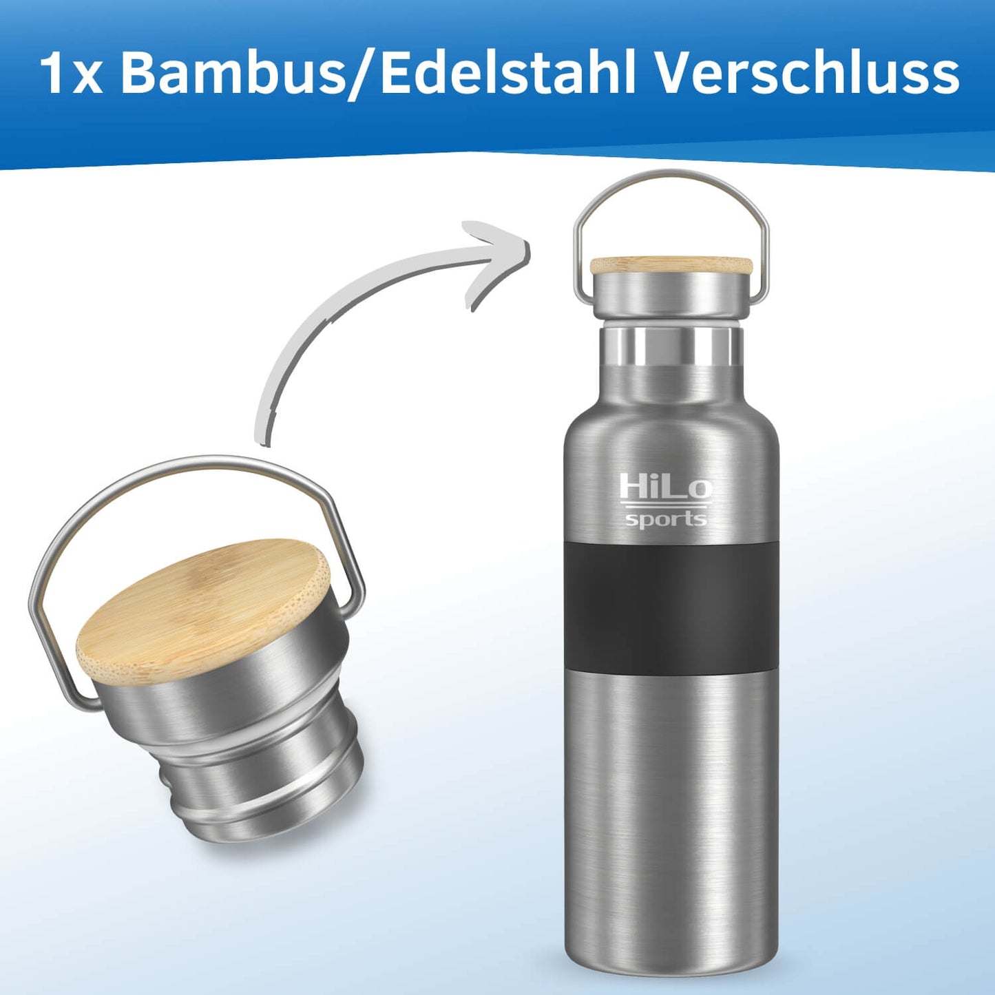 Ersatz Zoumaache fir Edelstahl drénken Flaschen