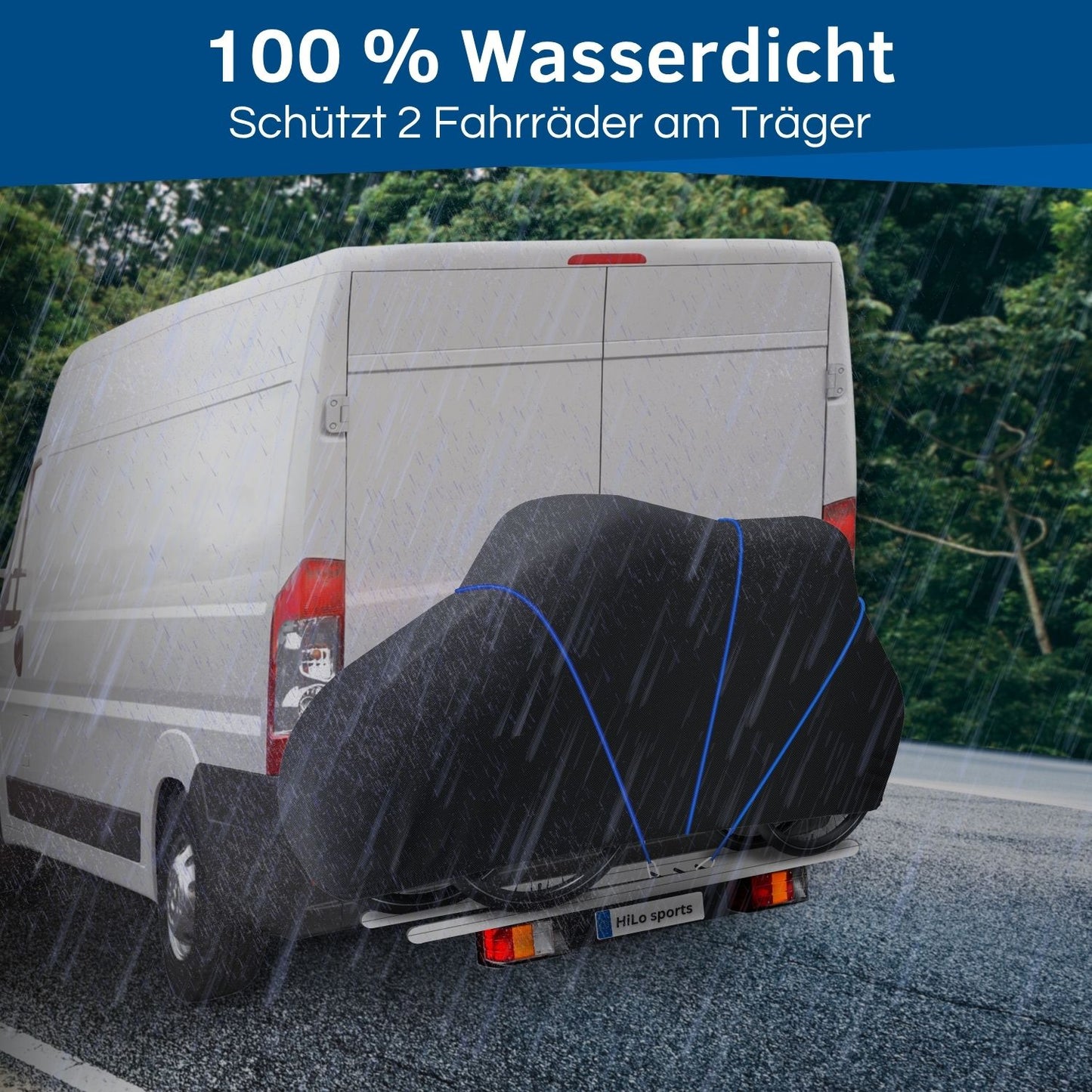 Die Fahrradhülle passt auch für Wohnmobile.