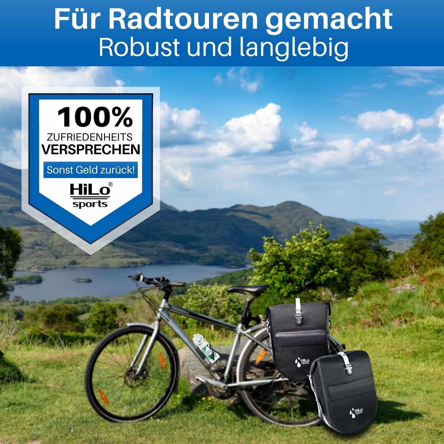 Die Fahrrad Gepäckträgertaschen sind perfekt für Fahrradtouren.