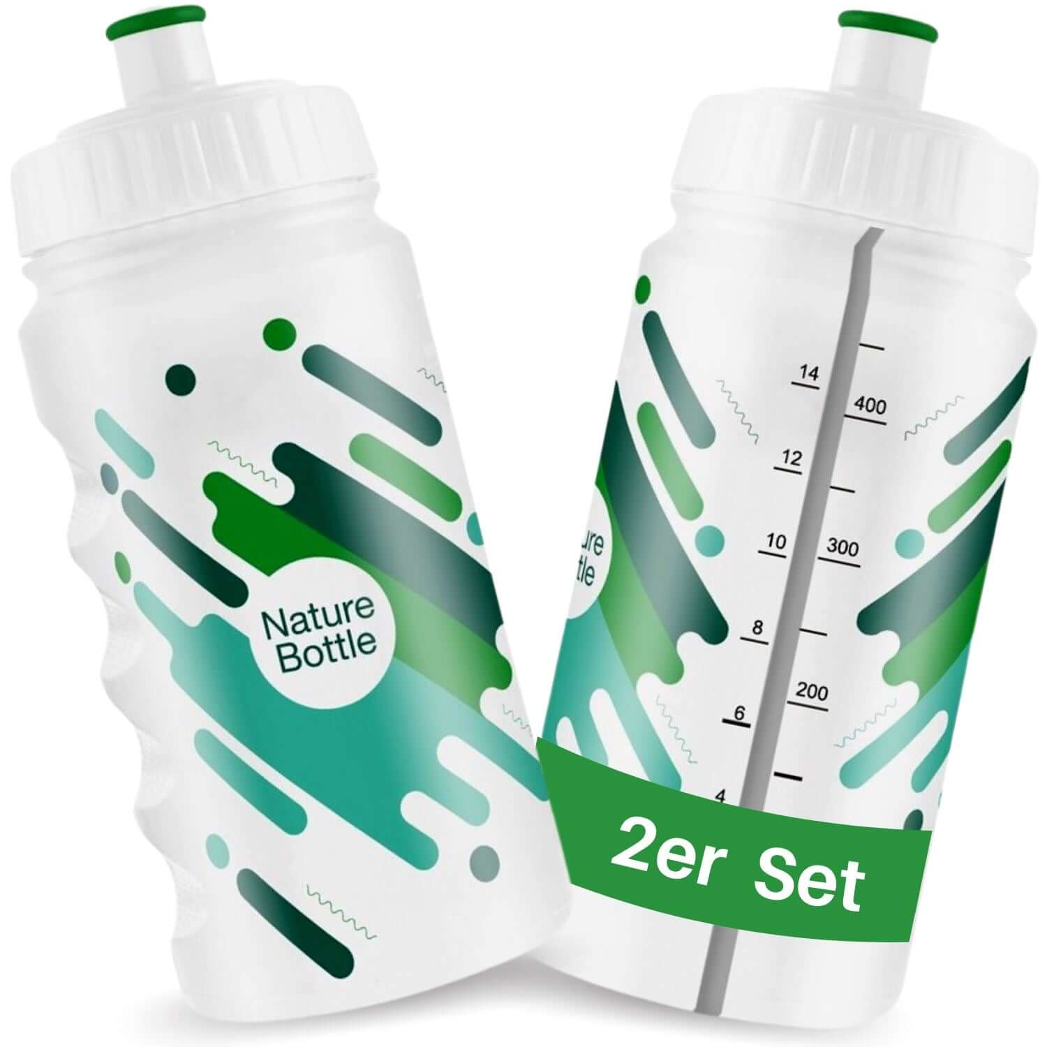 2 Fahrrad Trinkflaschen Rohstoff Zuckerrohr 500ml