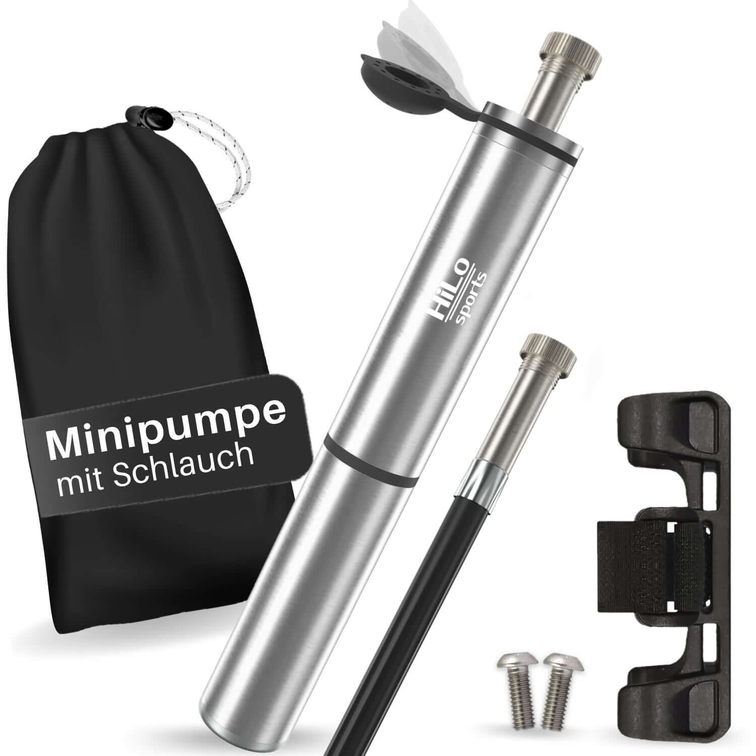 Fahrrad Minipumpe mit Schlauch, Comfort
