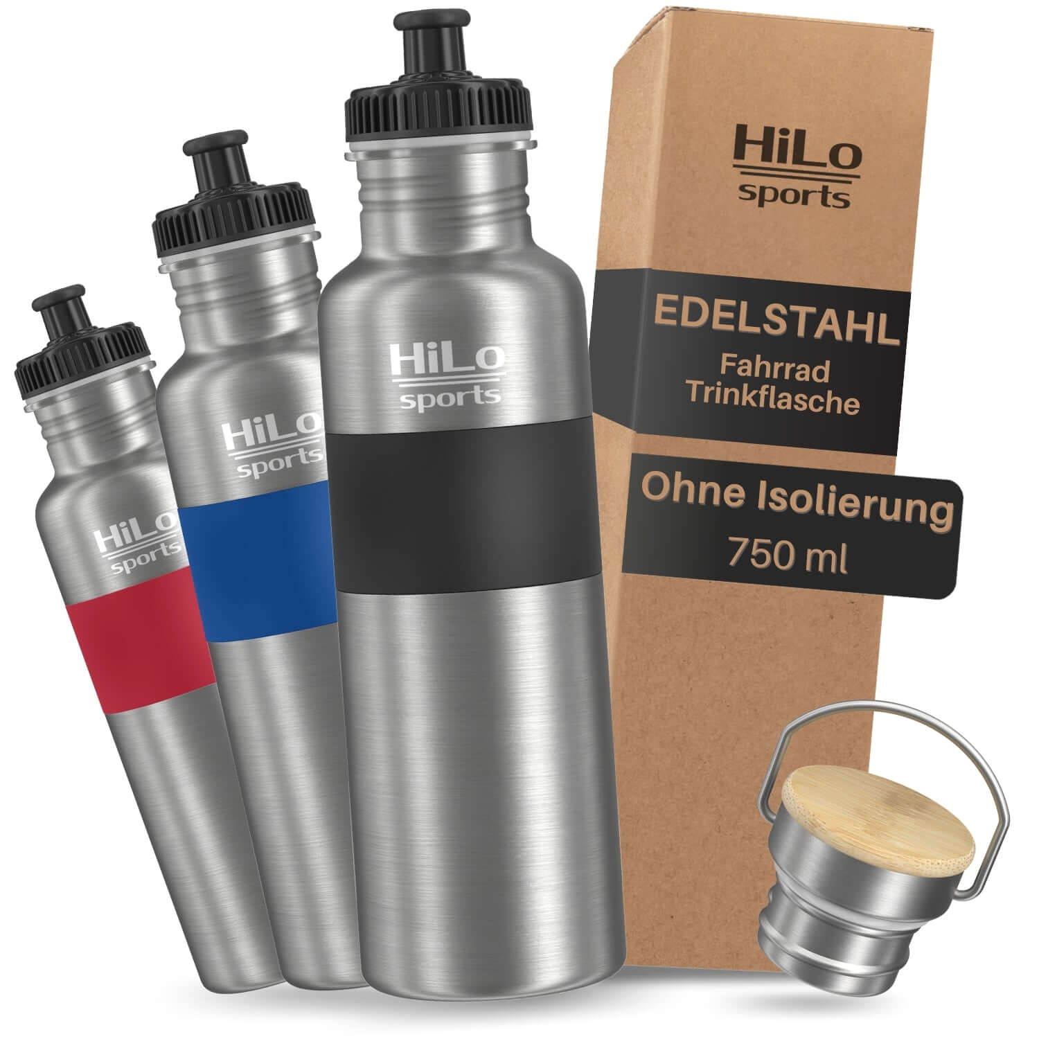 Fahrrad Trinkflasche aus Edelstahl: 100% Auslaufsicher