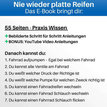E-Book: 9 Tipps "Nie wieder Platte Reifen" E-Book: 9 Tipps "Nie wieder Platte Reifen"
