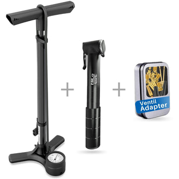 adapter fahrradpumpe Fahrradpumpen Set (Standpumpe, Minipumpe, Ventiladapter) für Einsteiger