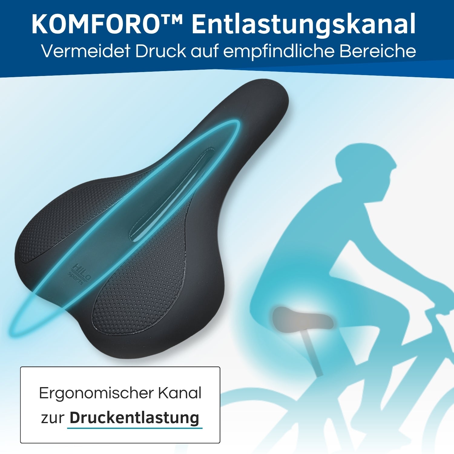 Fahrradsattel zur Druckentlastung