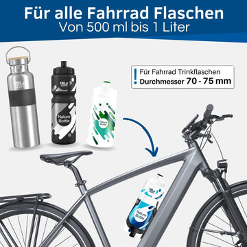 Fahrrad Flaschenhalter zur seitlichen Entnahme mit Schrauben