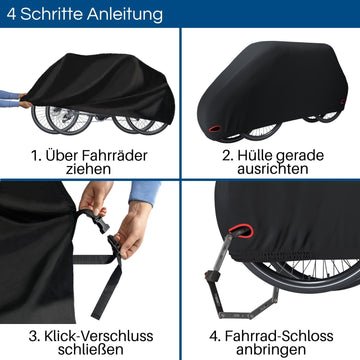fahrrad abdeckplane xxl Fahrradabdeckung für 2 Fahrräder: Wasserdicht & Reißfest