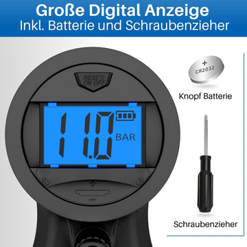 Digitale Fahrrad Standpumpe: Für alle Ventile