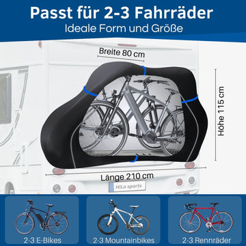 fahrradhülle rennrad Wohnmobil Fahrradabdeckung für 2-3 E-Bikes