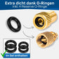 Die Fahrrad Ventiladapter halten dicht, durch O-Ringe.