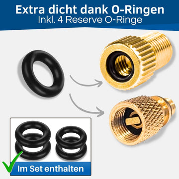 adapter fahrradpumpe autoventil Fahrradventil Adapter für DV, SV und AV Ventile