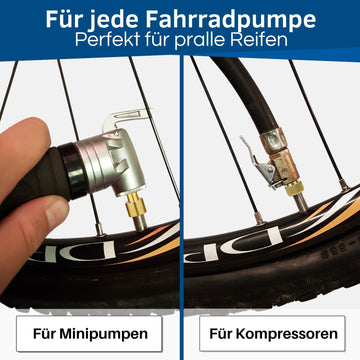 fahrradpumpe adapter autoventil Fahrradventil Adapter für DV, SV und AV Ventile