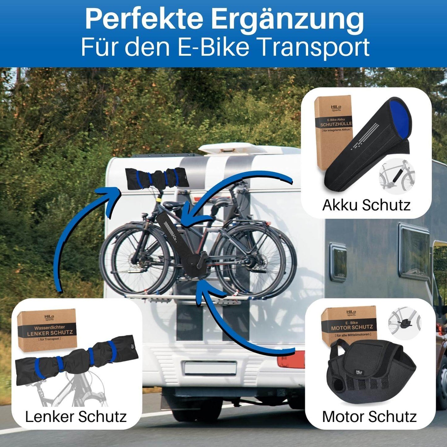 Fahrrad Lenker Schutzhülle für den E-Bike Transport.