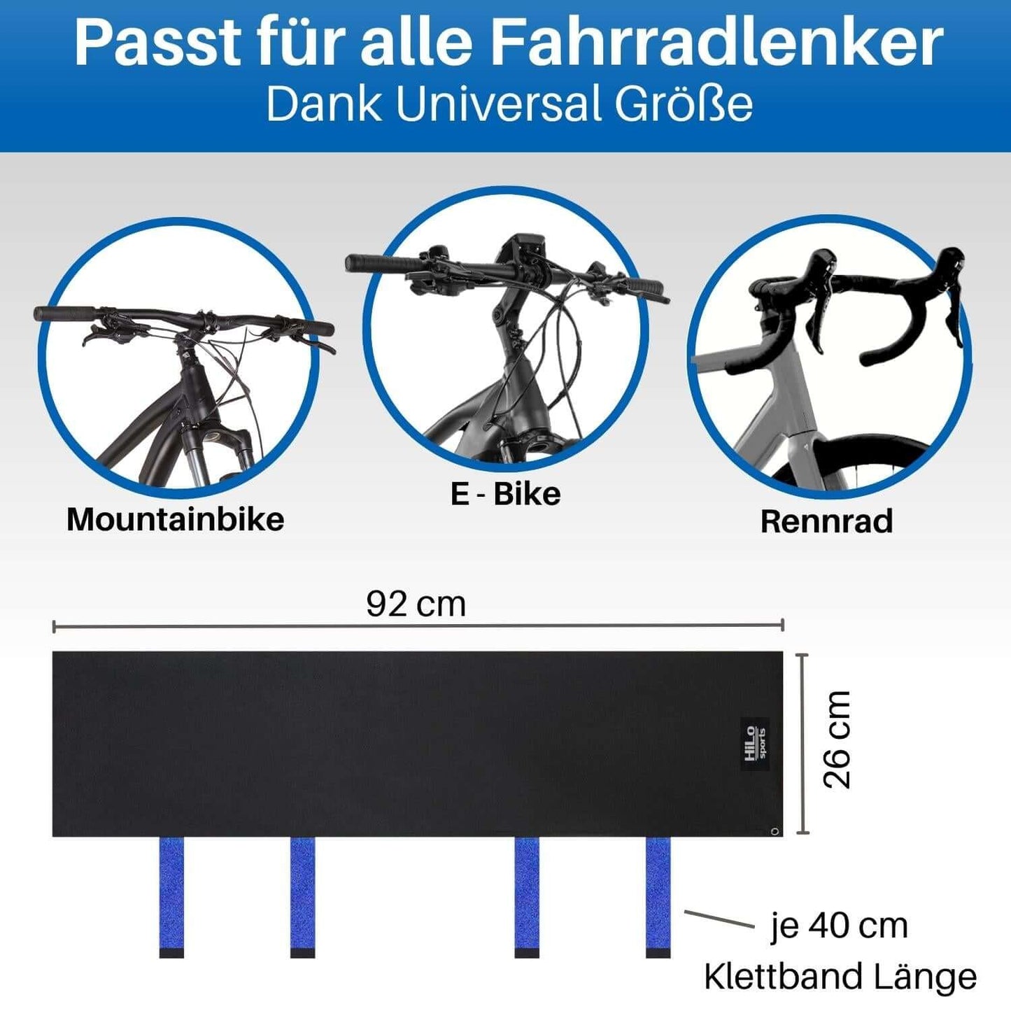 Fahrrad Lenkerschutz Hülle passend für alle Fahrrad und Ebike Lenker.