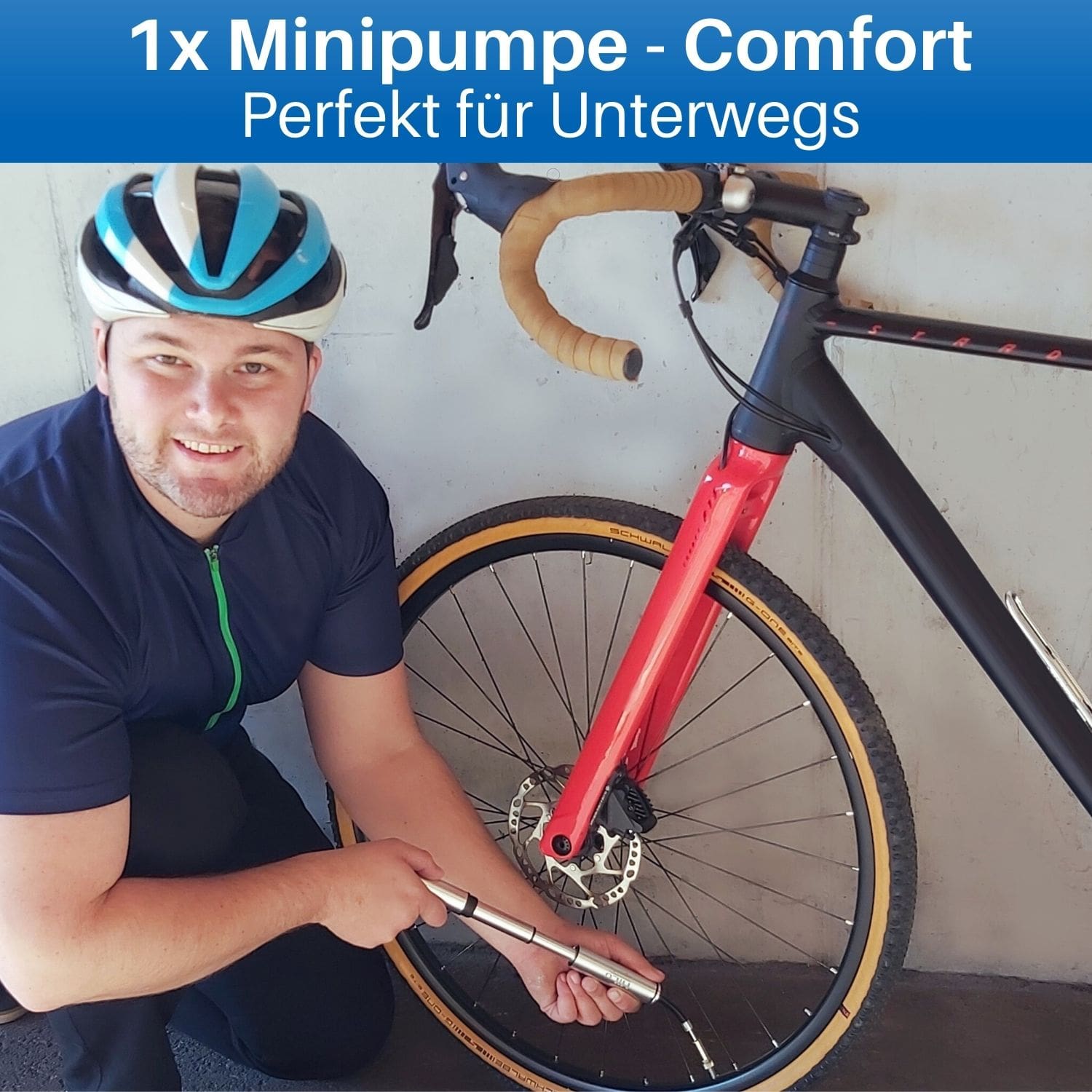 Fahrrad Minipumpe in der Comfort Version.