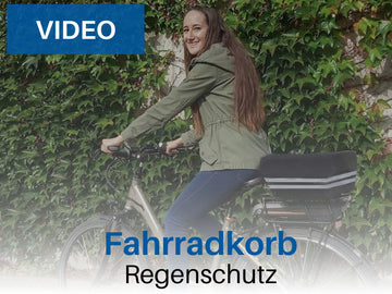 P4B, Regenschutz Fahrradkorb - Fahrrad Korbabdeckung, Reflex Neongelb, Wasserabweisende Fahrradkorb Abdeckung mit Reflexstreifen