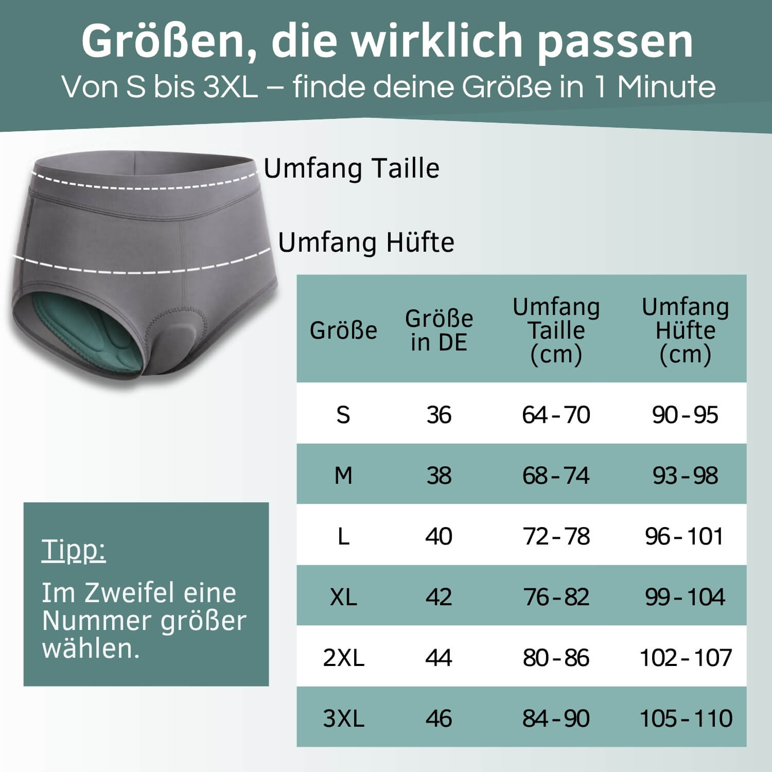 KOMFORO Radunterhose Damen gepolstert
