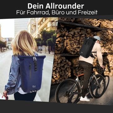 mountainbike rucksack wasserdicht Rolltop Rucksack wasserdicht 25 Liter, aus 600D Canvas
