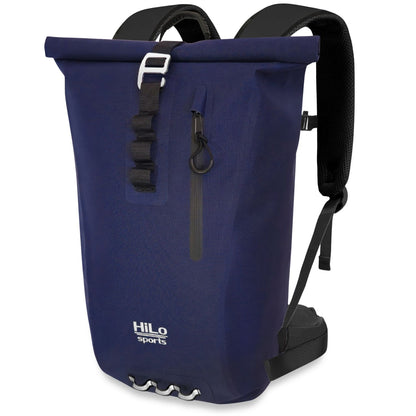 Roll Up Rucksack in Navy Blau