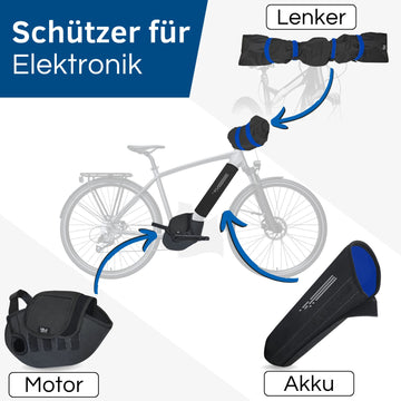 schutzhülle fahrradsattel E-Bike Transportschutz Set (Akku Schutzhülle, Motor Abdeckung, Lenkerschutz)