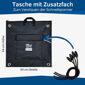 Stau Beutel mit Schnellspanner für Fahrradträger Warntafel