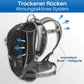 Das Rückensystem des MTB Rucksack ist ventilierend. Das verringert das Schwitzen beim Radfahren.