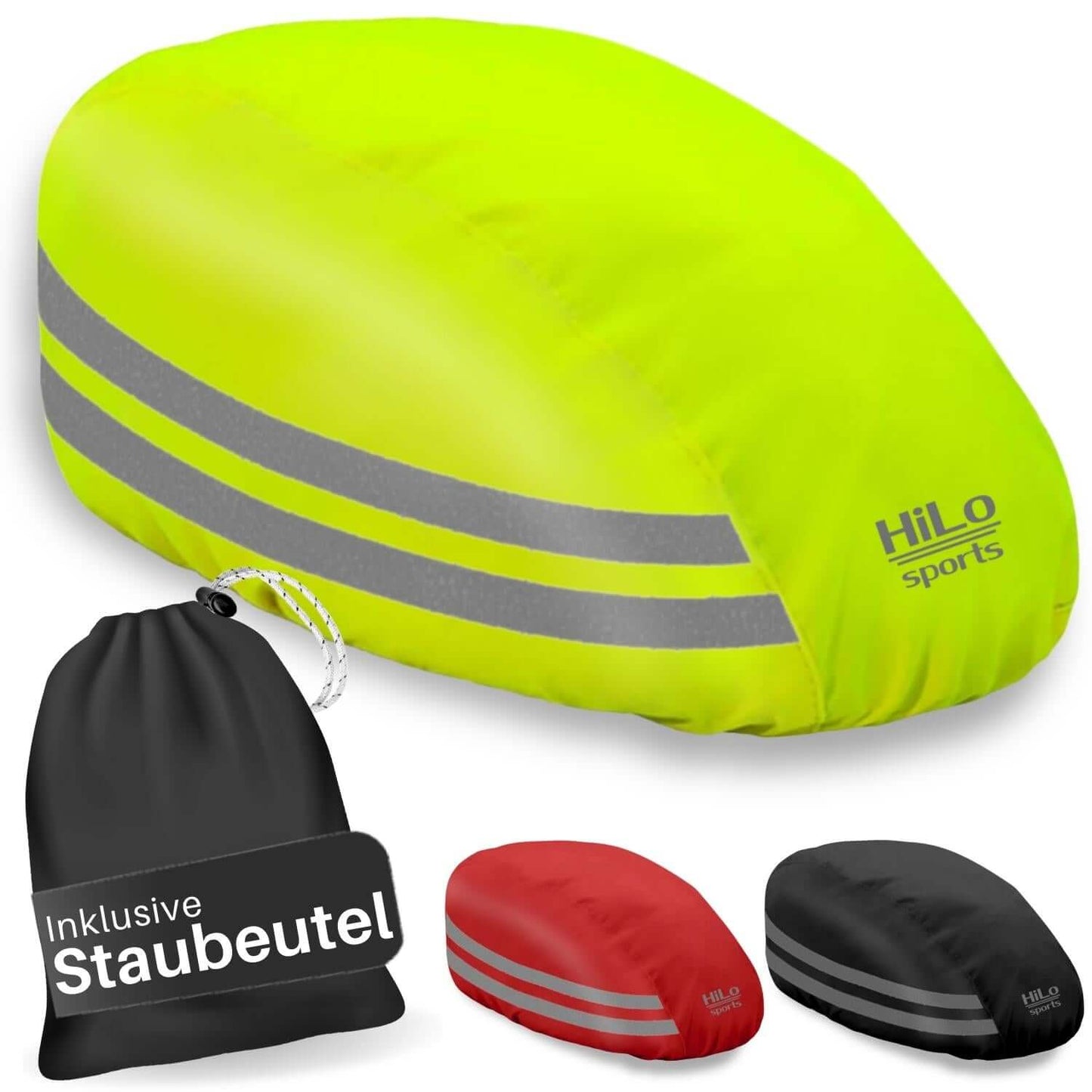    helmbezugwasserdicht  1500 × 1500 Pixel  Der Fahrrad Helm Regenschutz in neon-gelb hält deinen Kopf trocken und warm