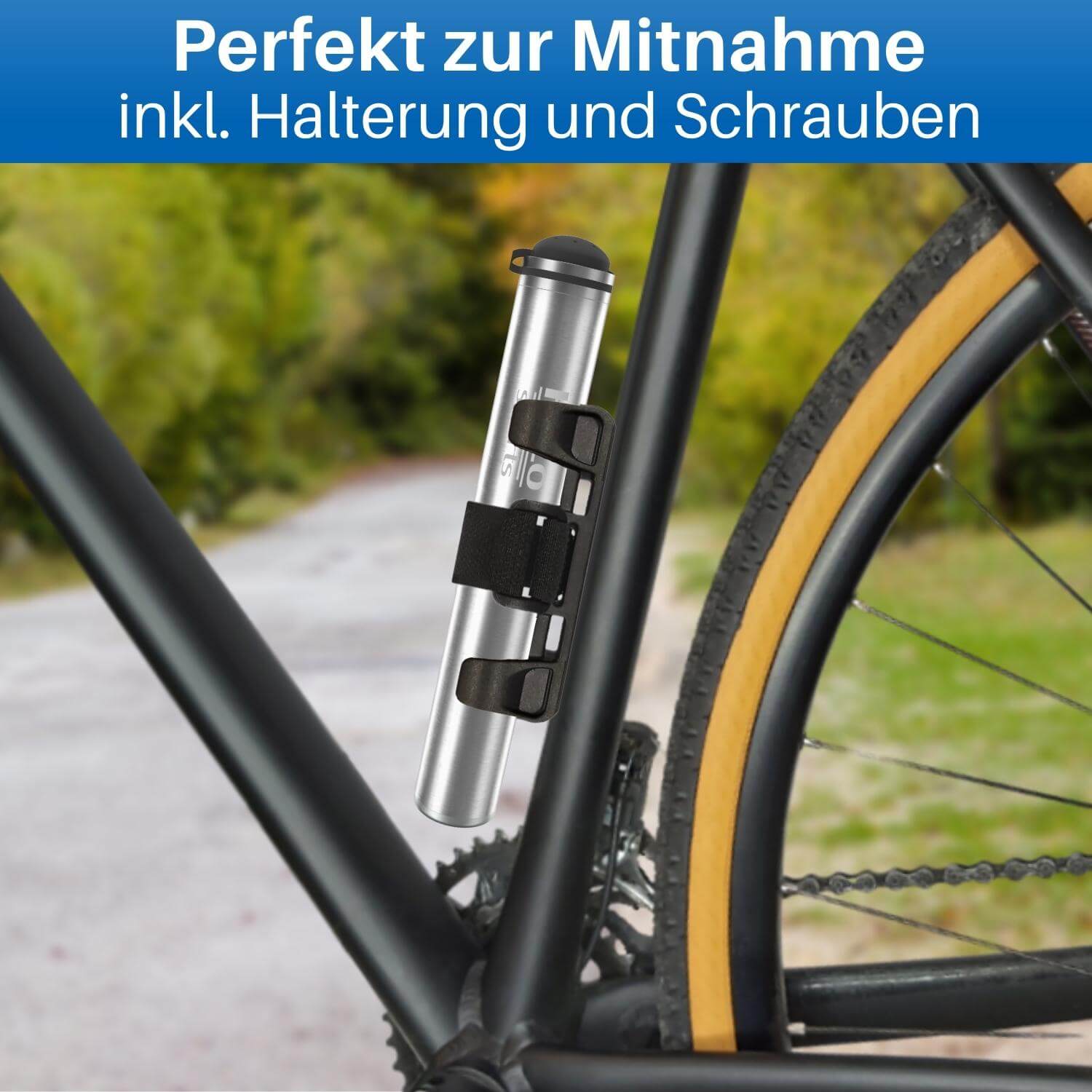 Mini Fahrradpumpe,ELOKI Luftpumpe Fahrrad für Presta und Schrader