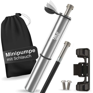 fahrradpumpe intersport Fahrrad Minipumpe mit Schlauch, für alle Ventile