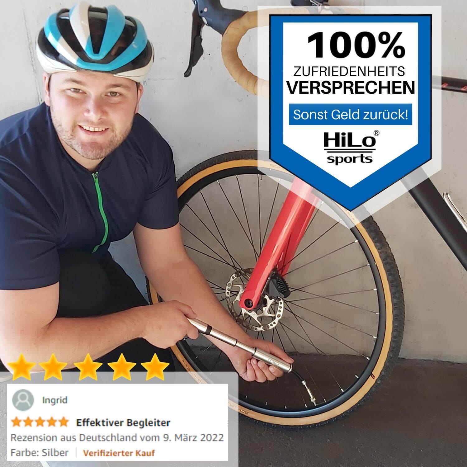 HiLo sports Fahrrad Standpumpe - Anleitung 
