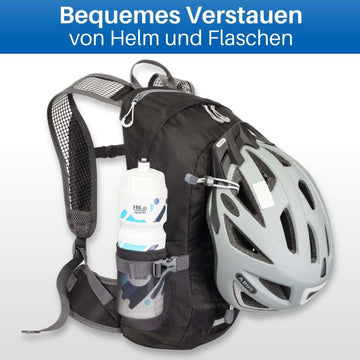 Radrucksack wasserabweisend 14L mit Netzrücken