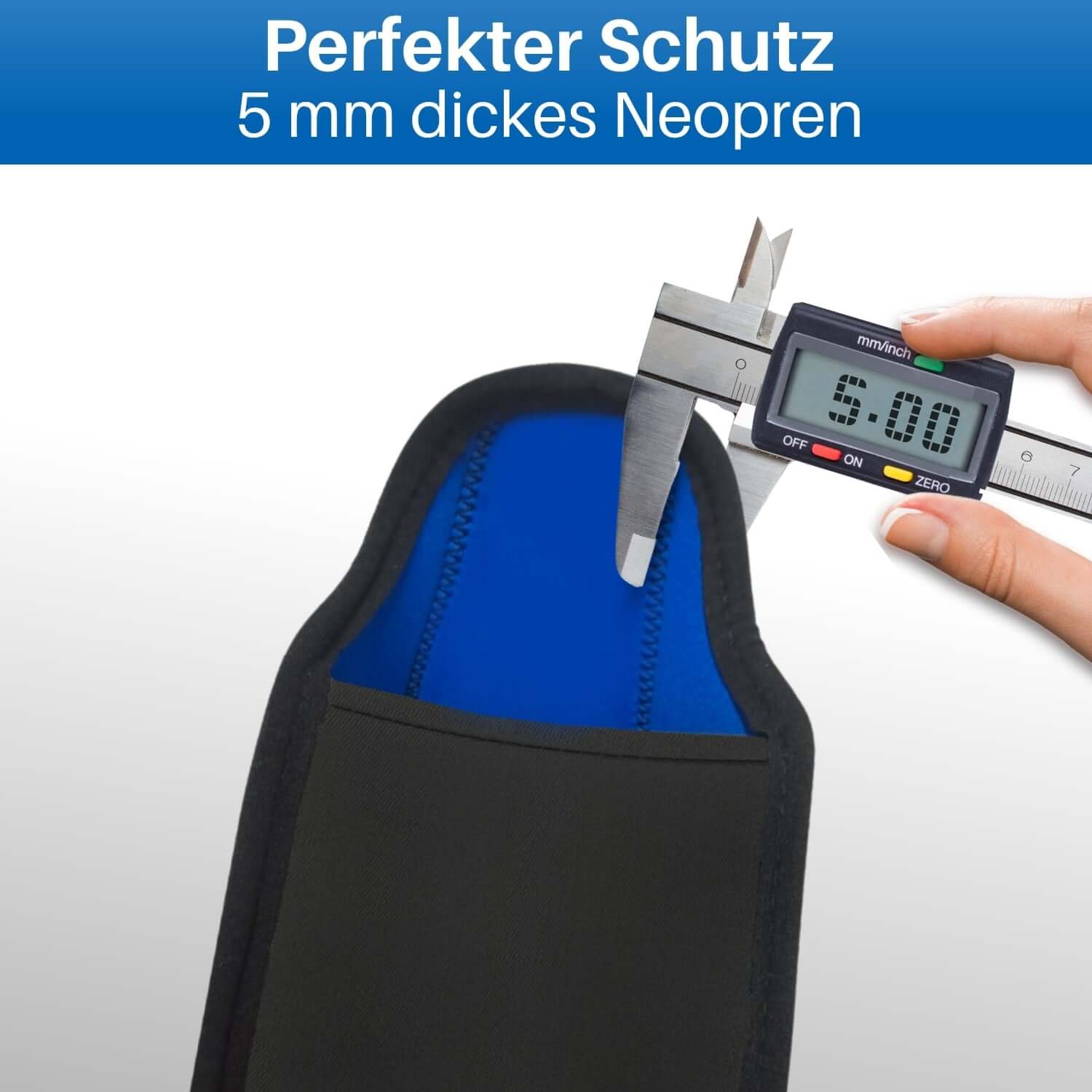 5mm dickes Neopren Schutz Material für Bosch Powerpack Akkus.
